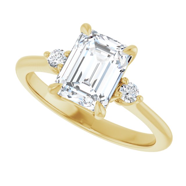 Side Stone Engagement Ring