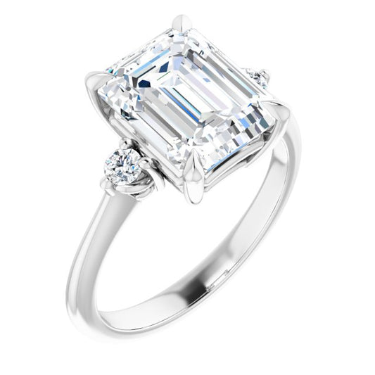 Side Stone Engagement Ring