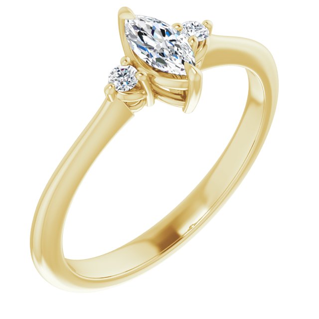 Side Stone Engagement Ring