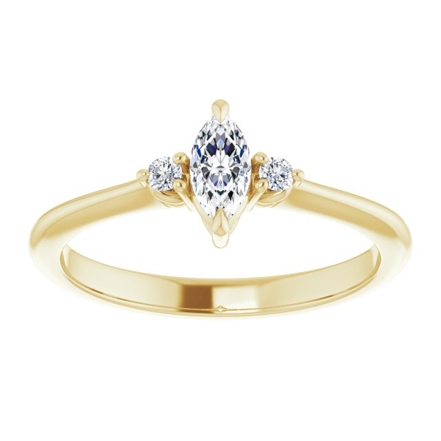 Side Stone Engagement Ring