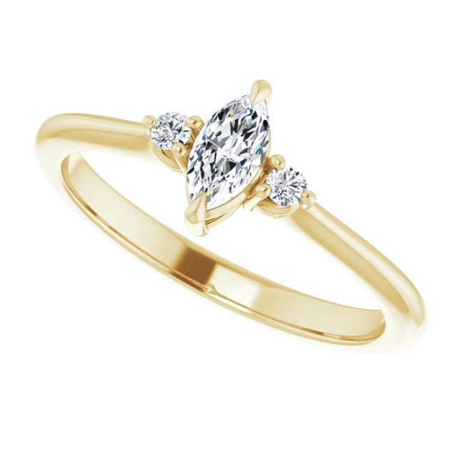 Side Stone Engagement Ring