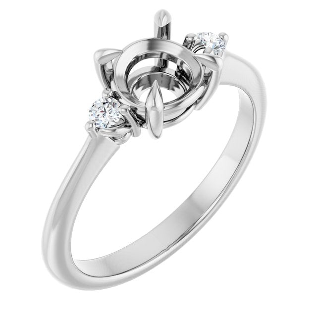 Side Stone Engagement Ring