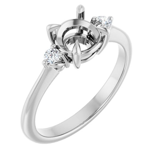 Side Stone Engagement Ring