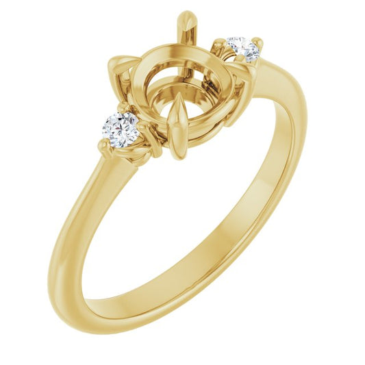 Side Stone Engagement Ring