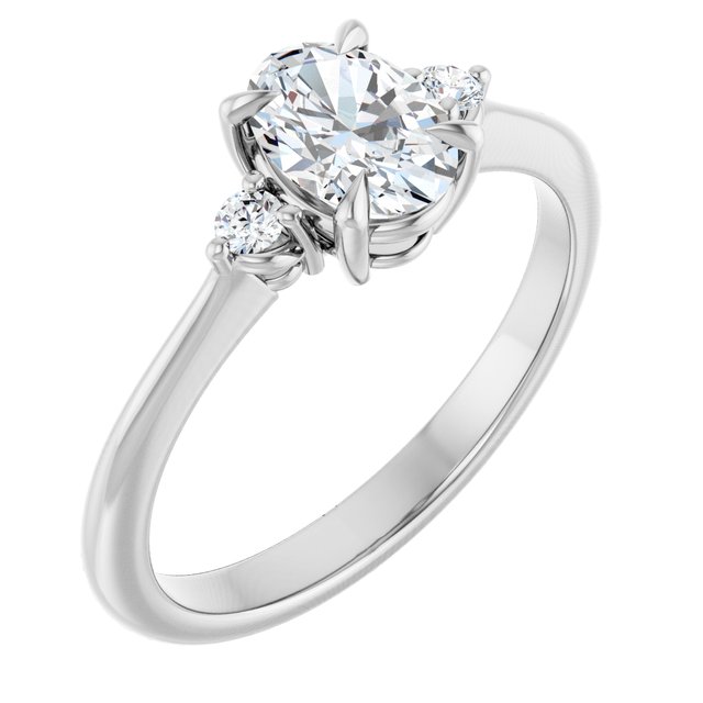 Side Stone Engagement Ring