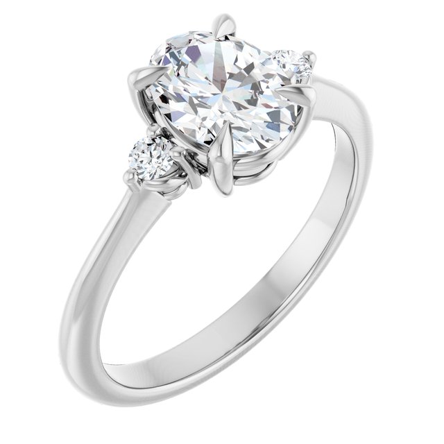 Side Stone Engagement Ring