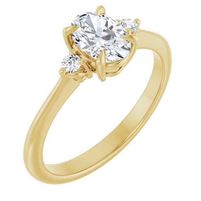 Side Stone Engagement Ring