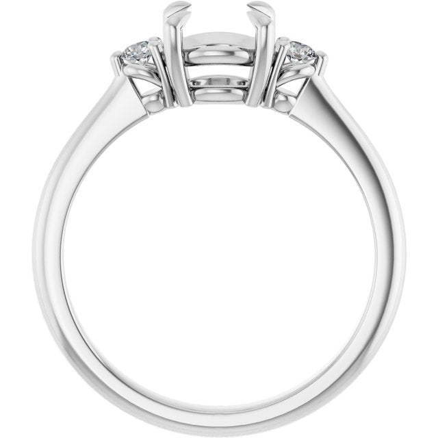 Side Stone Engagement Ring