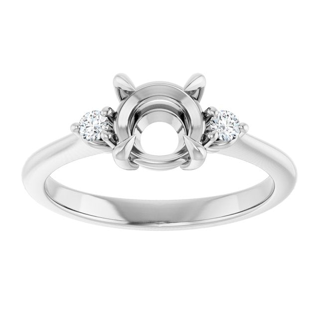 Side Stone Engagement Ring