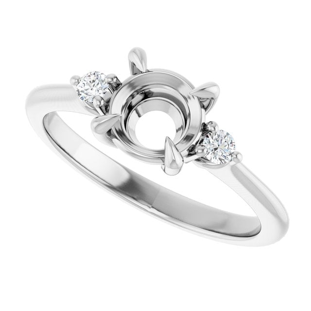 Side Stone Engagement Ring