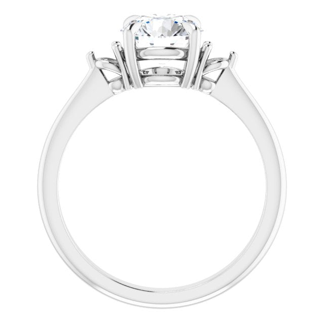 Side Stone Engagement Ring
