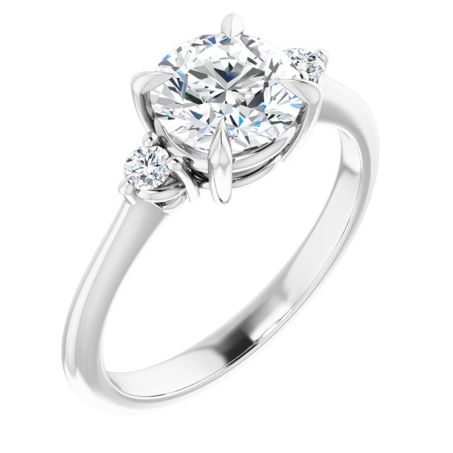 Side Stone Engagement Ring