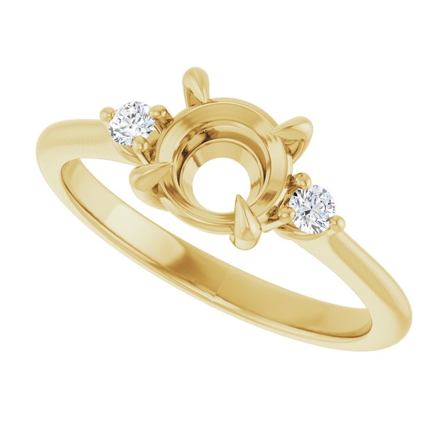 Side Stone Engagement Ring