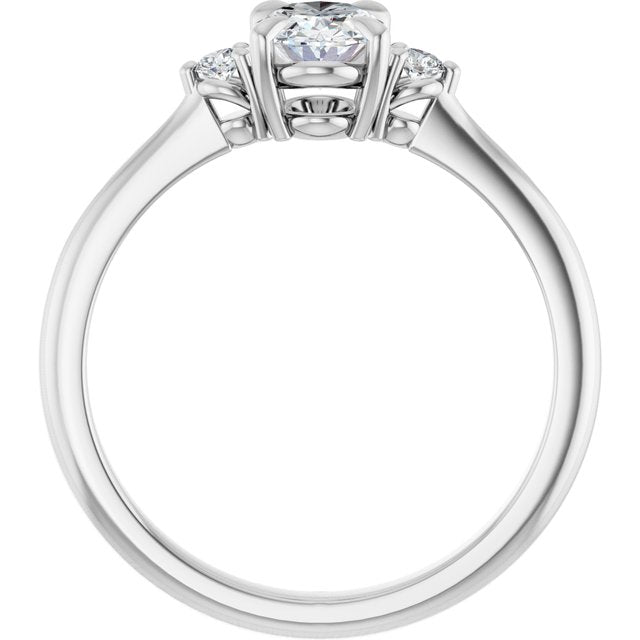 Side Stone Engagement Ring