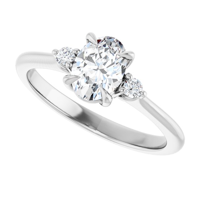 Side Stone Engagement Ring