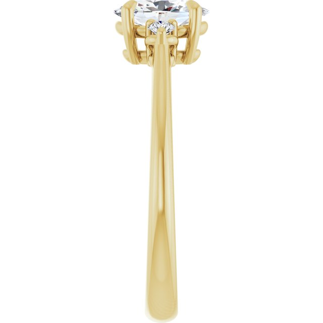 Side Stone Engagement Ring