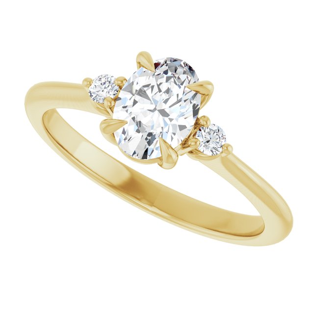 Side Stone Engagement Ring