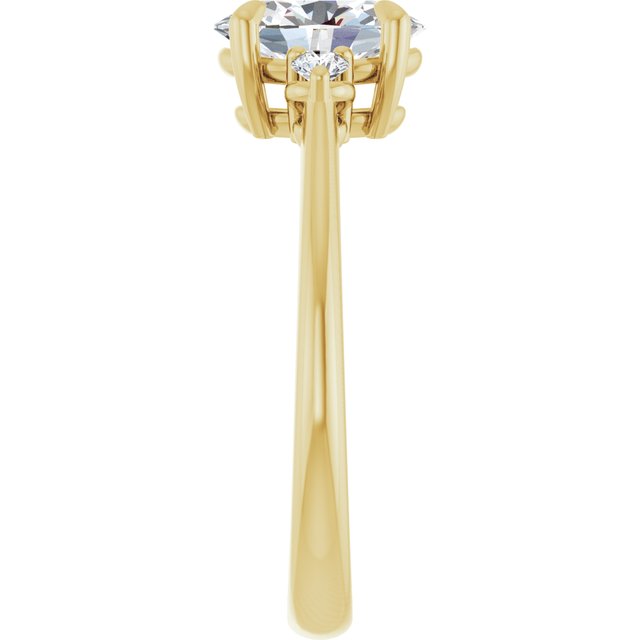 Side Stone Engagement Ring