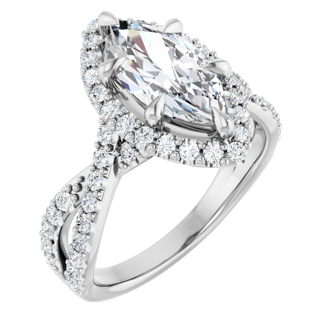 Halo-Style Engagement Ring