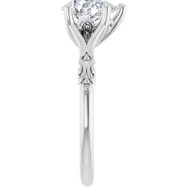 Solitaire Split Shank Engagement Ring