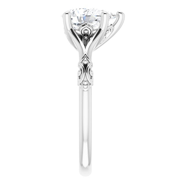 Solitaire Split Shank Engagement Ring