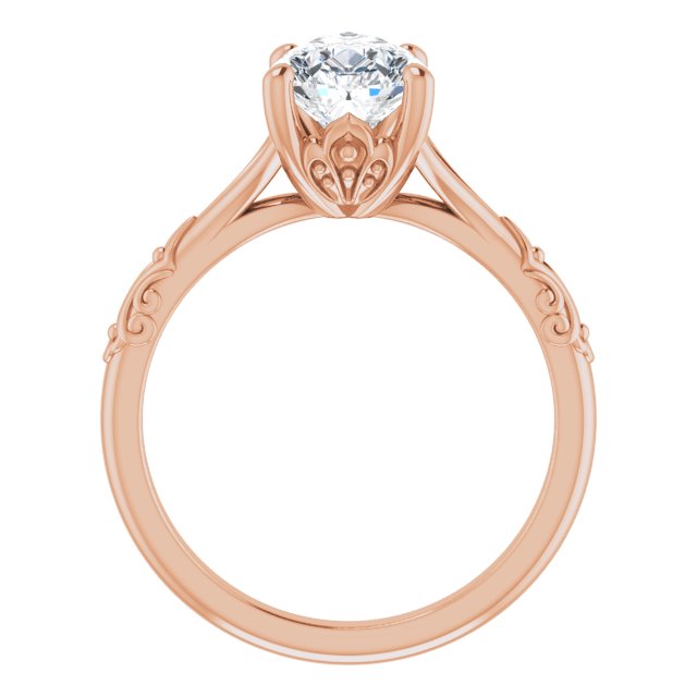 Solitaire Split Shank Engagement Ring