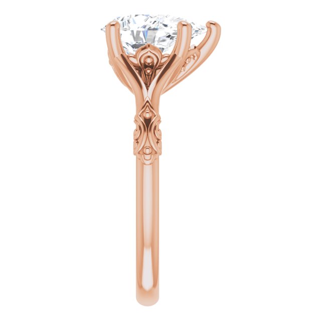 Solitaire Split Shank Engagement Ring