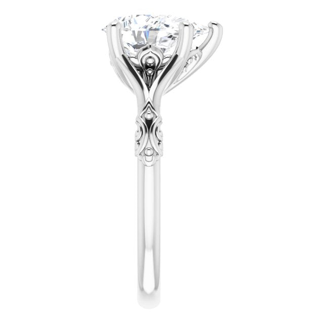 Solitaire Split Shank Engagement Ring