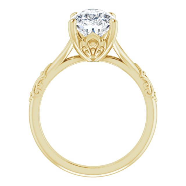 Solitaire Split Shank Engagement Ring