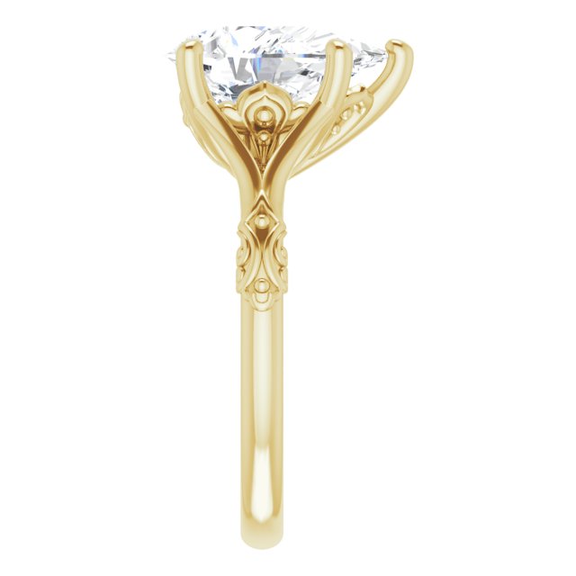 Solitaire Split Shank Engagement Ring