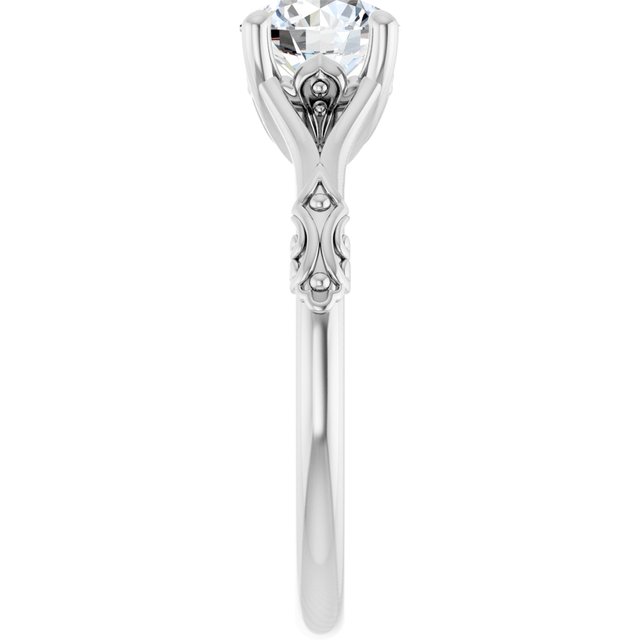 Solitaire Split Shank Engagement Ring