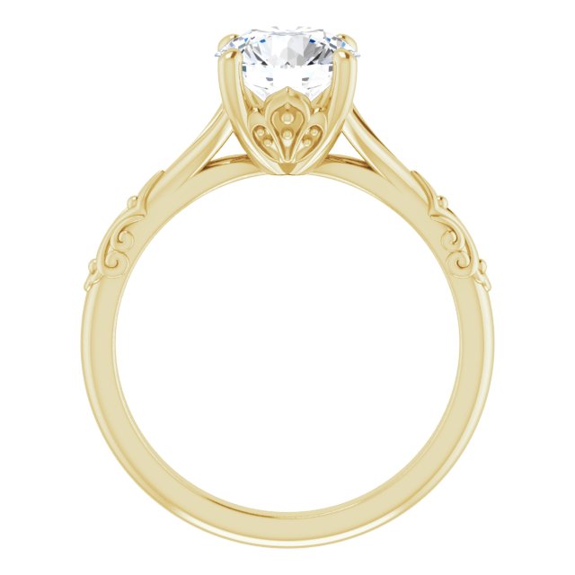 Solitaire Split Shank Engagement Ring