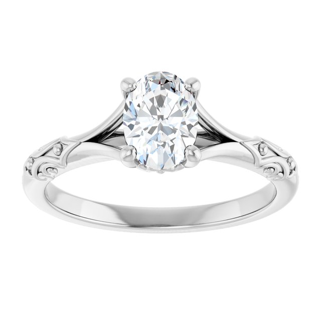 Solitaire Split Shank Engagement Ring