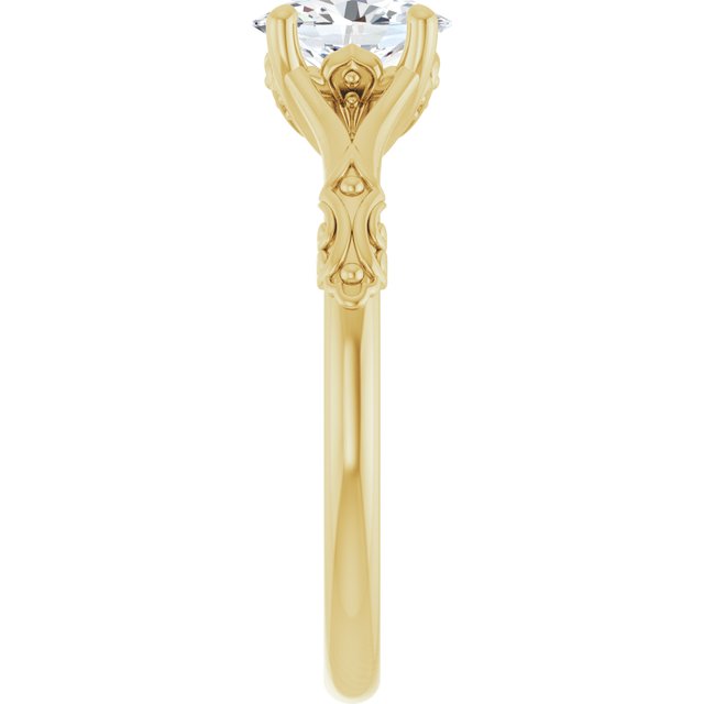 Solitaire Split Shank Engagement Ring