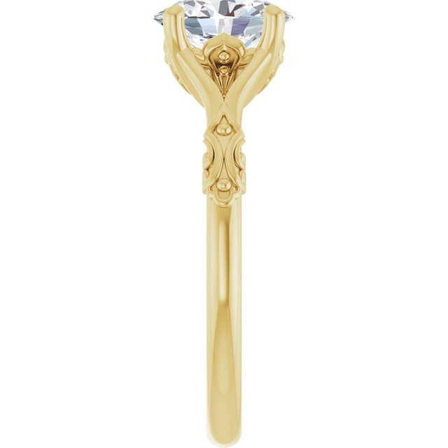 Solitaire Split Shank Engagement Ring