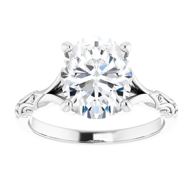 Solitaire Split Shank Engagement Ring