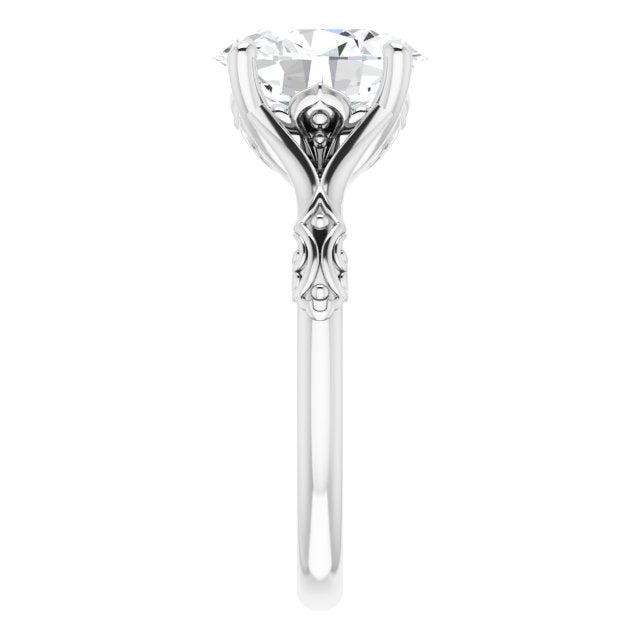 Solitaire Split Shank Engagement Ring
