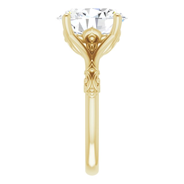 Solitaire Split Shank Engagement Ring