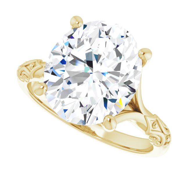 Solitaire Split Shank Engagement Ring