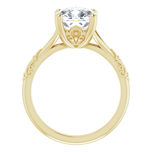 Solitaire Split Shank Engagement Ring