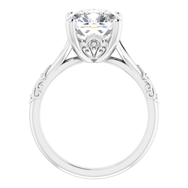 Solitaire Split Shank Engagement Ring