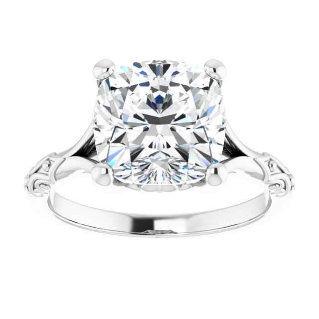 Solitaire Split Shank Engagement Ring