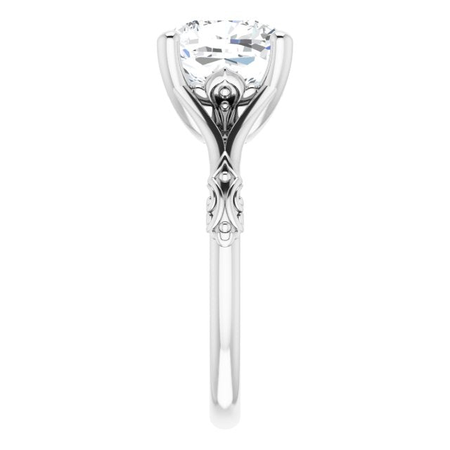 Solitaire Split Shank Engagement Ring