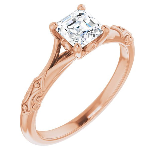 Solitaire Split Shank Engagement Ring