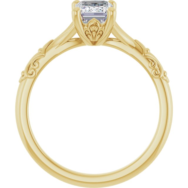 Solitaire Split Shank Engagement Ring