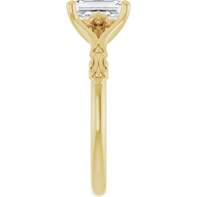 Solitaire Split Shank Engagement Ring