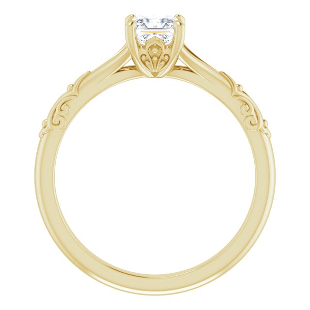 Solitaire Split Shank Engagement Ring