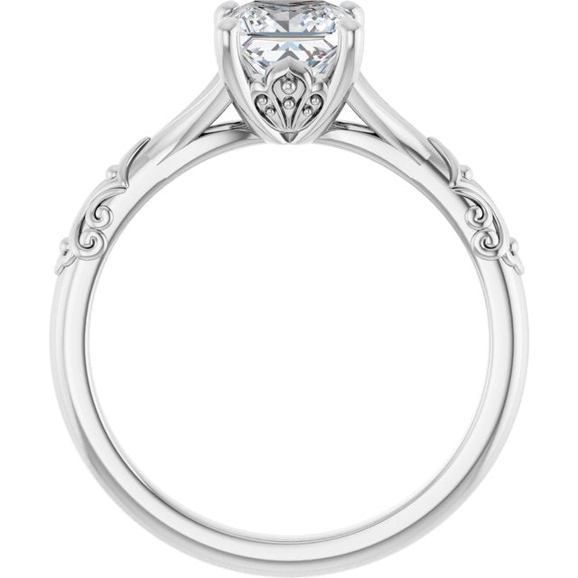 Solitaire Split Shank Engagement Ring