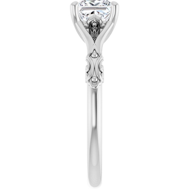 Solitaire Split Shank Engagement Ring