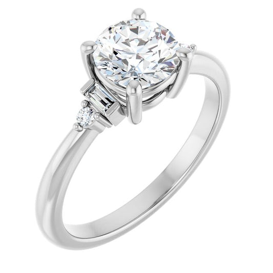 Accented Engagement Ring